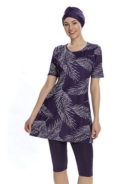 Remsa Kısa Kol Taytlı Yarı Kapalı Mayo 206-23 Mor - S000347026-20042