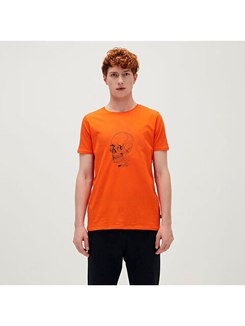 Bad Bear Reborn Erkek Turuncu Yuvarlak Yaka Tişört - S000529871-20013