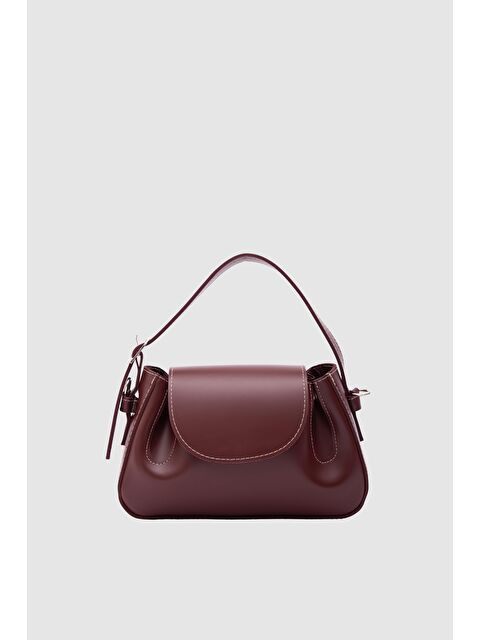 Shulebags Lover Oval Çapraz Çanta Bordo - S000494627-19951