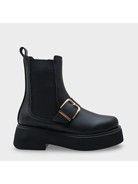 Capone Outfitters Gennie Yuvarlak Burunlu Yandan Trak Tabanlı Kadın Bot - S000473668-19351