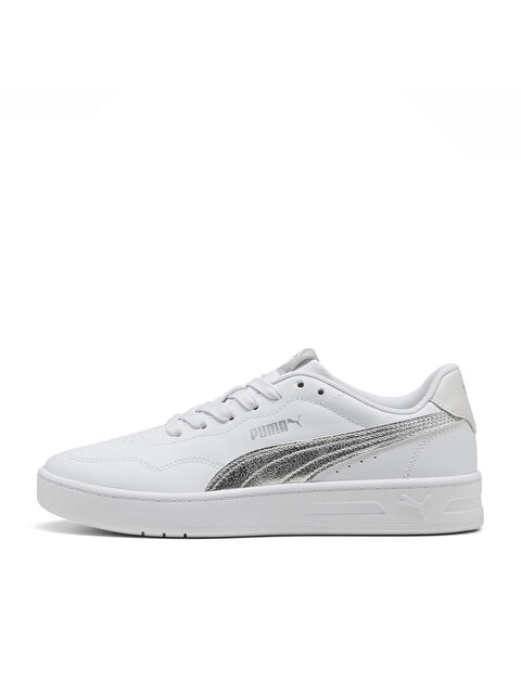 Puma Court Lally Metallic Whisper Kadın Beyaz Sneaker