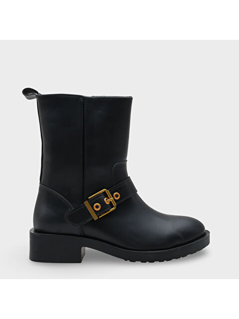 Capone Outfitters Ruthy Metal Aksesuarlı Lastikli Motorcu Bot - S000473674-19351