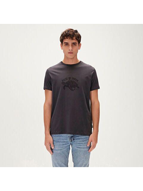 Bad Bear Caretta Pulse Erkek Lacivert Yuvarlak Yaka Tişört - S000529875-21164