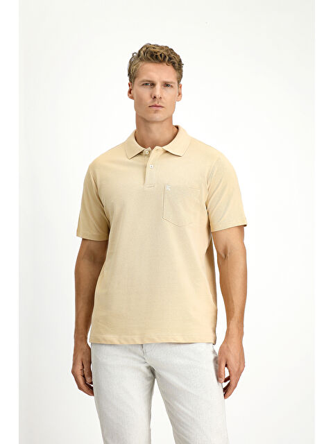 Kiğılı Polo Yaka Regular Fit Nakışlı Pamuk %100 Pamuk Tişört - S000404880-26429