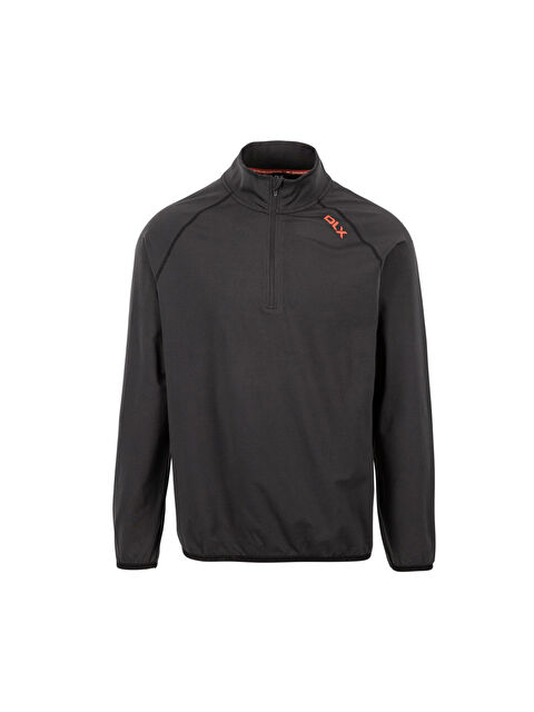 Trespass Hulton - Dlx Half Zip Erkek Siyah Koşu Tişört - S000502537-19351