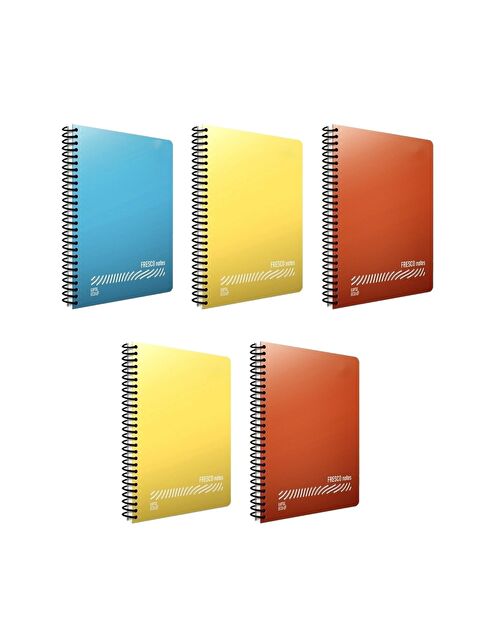 Gıpta Fresco A4 96 Yaprak Plastik Kapak Spiralli Defter Kareli 5 Adet - S000228822-27074