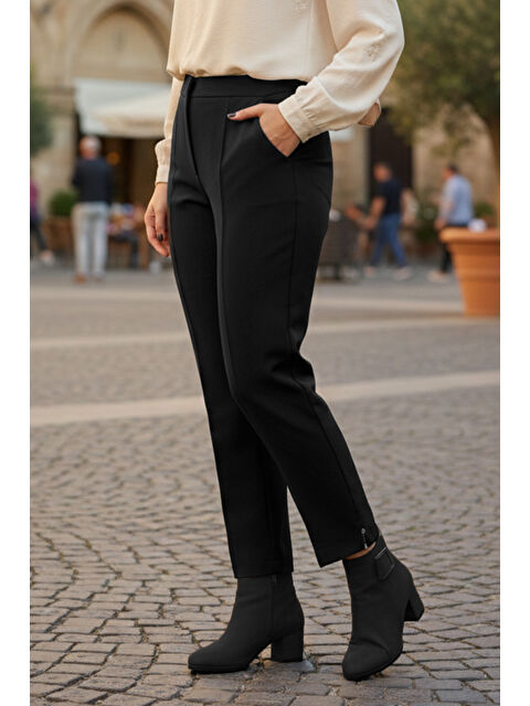 Remsa Kadın Bilek Boy Kumaş Pantolon 01 Siyah - S000486186-19351