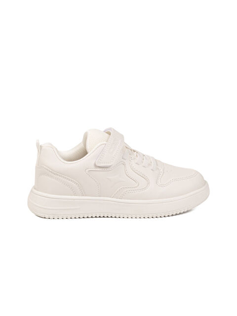 Ayakmod Beyaz Cırtlı Hafif Unisex Çocuk Spor Ayakkabı Eldon F