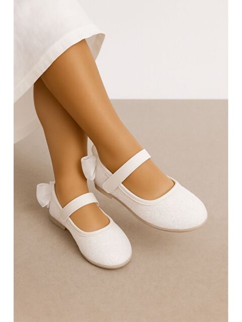 GÖRKEM BEBE AYAKKABI VE TEKSTİL Beyaz Kız Çocuk Babet - S000497479-20063