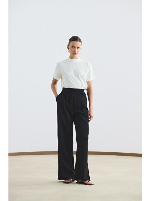 Kadriye Baştürk İnce Triko Pantolon Siyah - S000510827-19351