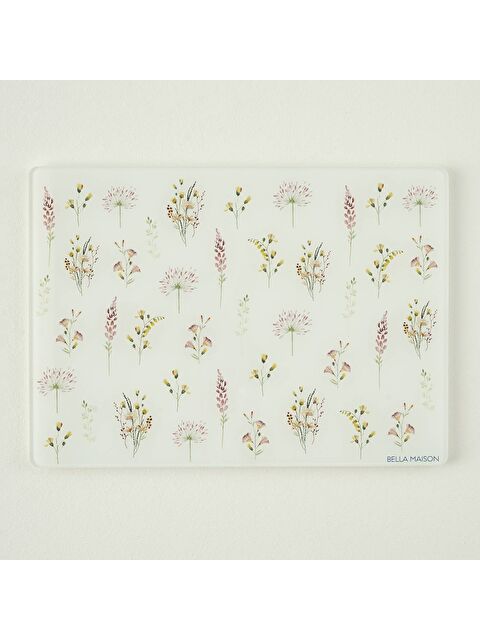 Bella Maison Flores Cam Kesme Tahtası (35x25 cm) - S000462909-23173