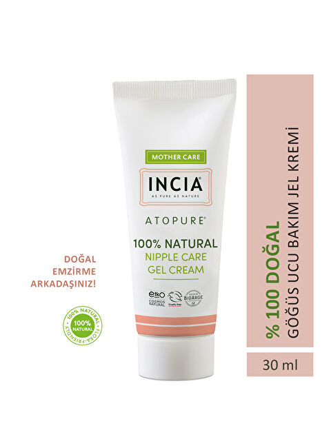 INCIA %100 Doğal Göğüs Ucu Bakım Kremi Yumuşatma ve Koruma Lanolin İçermez 30 ml - S000362052-10231