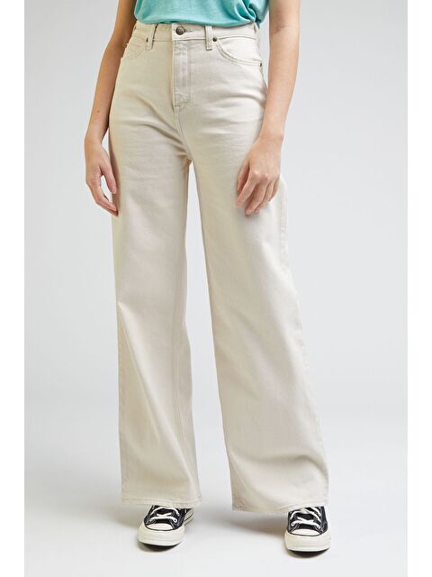 Lee Stella A Line Fit Yüksek Bel Geniş Paça Ekru Esnek Jean Jean Pantolon - S000530667-19965