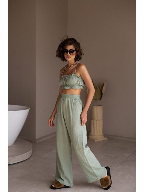 Mai Collection Harvey Çağla Müslin Crop Takım - S000513327-14939