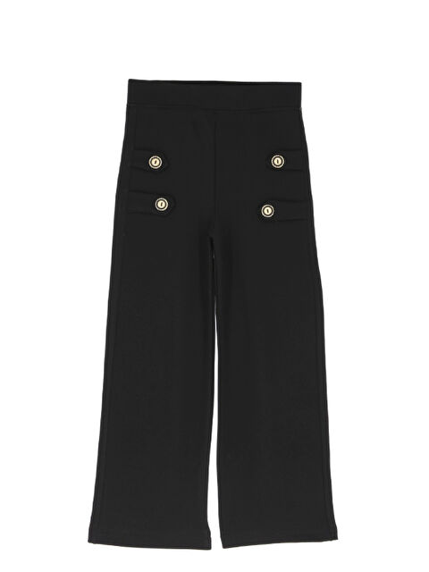 Modanino Kız Çocuk Esnek Belli-Düğme Detaylı ve Elastanlı Eşofman Altı- 7-17 Yaş 12485 - S000492899-19351