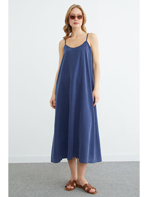 Fullamoda Basic İp Askılı Maxi Boy Elbise - S000506903-21164