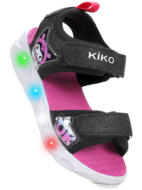 Kiko Kids Kuruza Günlük Işıklı Cırtlı Kız Çocuk Sandalet Ayakkabı - S000393312-19351