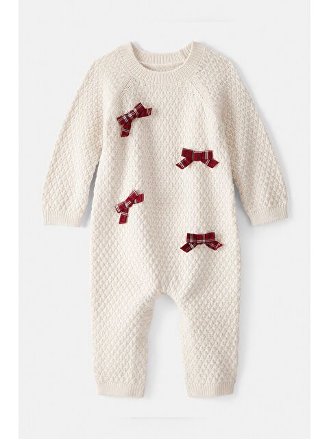 Carter's Kız Bebek Fiyonklu Ekru Tulum - S000486198-19965