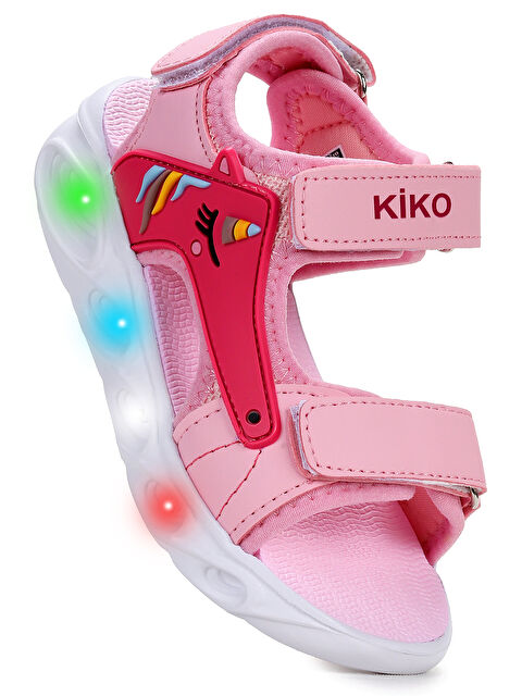 Kiko Kids Günlük Işıklı Cırtlı Kız Çocuk Sandalet Ayakkabı - S000393311-20024