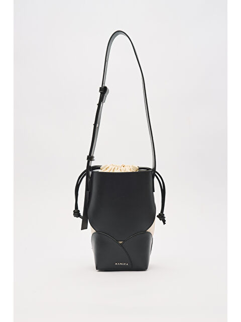 Manuka Lıona Kanvas Keseli Çanta Siyah