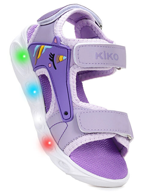 Kiko Kids Günlük Işıklı Cırtlı Kız Çocuk Sandalet Ayakkabı - S000393311-17878