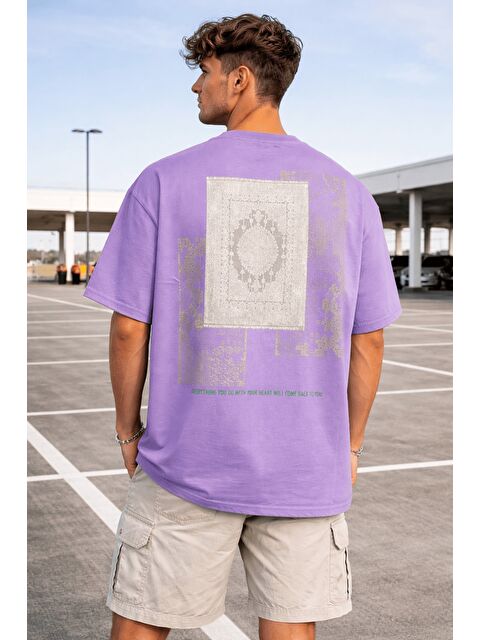 Tarz Cool Oversize Erkek Tişört Baskılı Pamuklu Rahat Kesim Streetwear Yazlık Basic T-Shirt