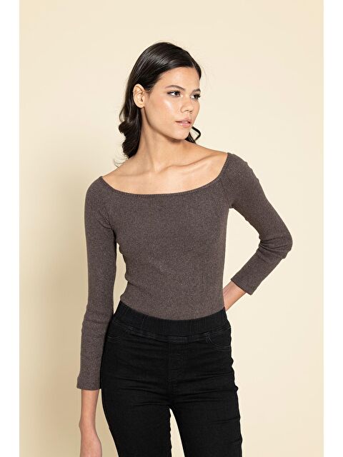 For You Moda Açık Yaka Kaşkorse Çıtçıtlı Body - S000333521-25636