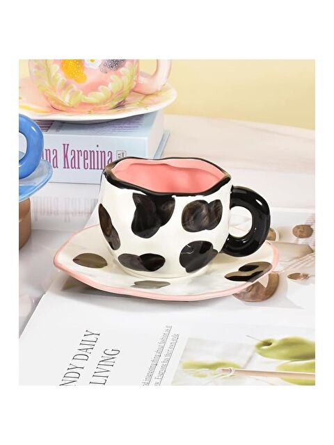 Bam Hediyelik Eşya Moo Love Desenli Seramik Kupa & Tabak Seti - S000461656-27074