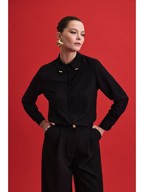 SATEEN Lucy Gömlek - Siyah - S000503936-19351
