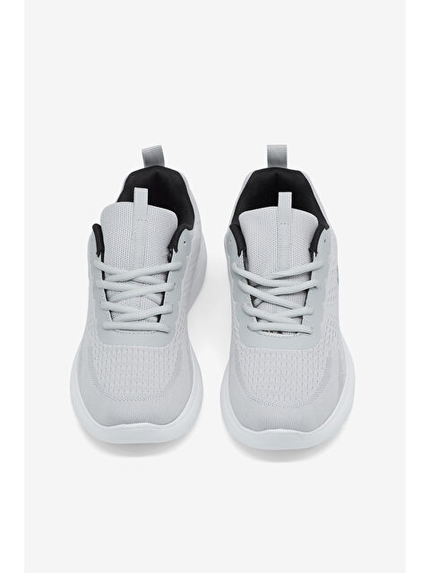 TONNY BLACK Erkek Açık Gri Rahat Kalıp Nefes Alabilen Bağcıklı Spor Ayakkabı