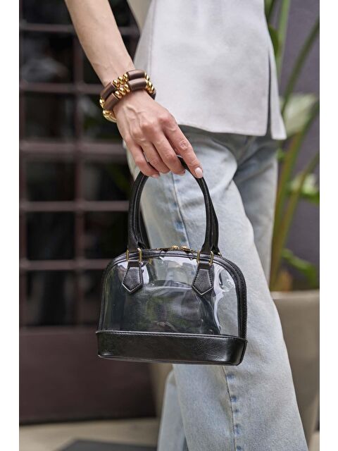 MADAMRA Şeffaf Mini El Ve Omuz  Çantası Siyah - S000451612-19351
