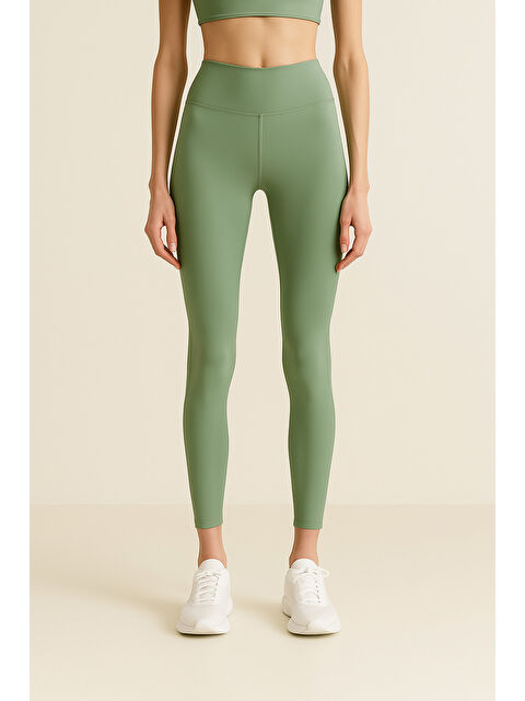 Hnx Kadın Yüksek Bel Toparlayıcı Tam Boy Spor Tayt - S000397870-1091