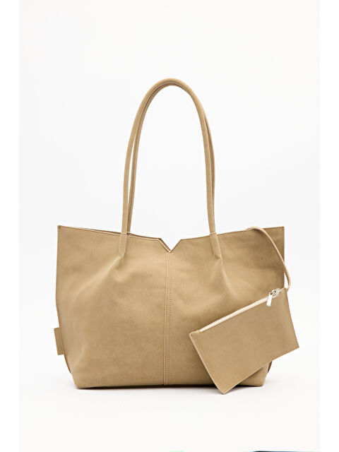 Manuka Süet Momo Çanta Vizon - S000465450-26429