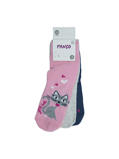 Panço Kız Çocuk 3'lü Soket Çorap Set - S000508594-23173