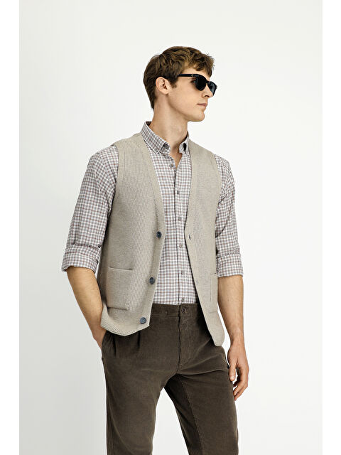 Kiğılı V Yaka Triko Yelek - S000494095-26429