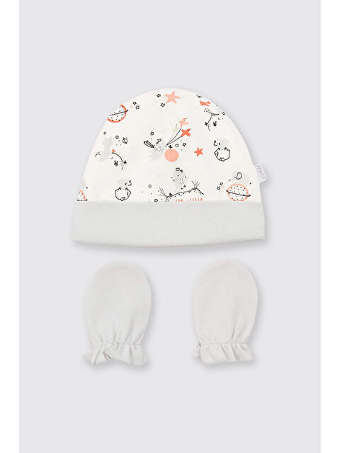 Panço Yenidoğan Ekru Şapka Eldiven Set - S000523640-19965
