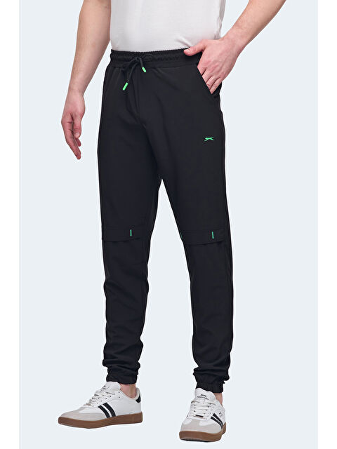 SLAZENGER NADJA Erkek Cepli Dar Paça Siyah Jogger Eşofman Altı