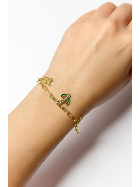 New Obsessions Şans Charmları Sallantılı Gold Bileklik - S000470034-18194