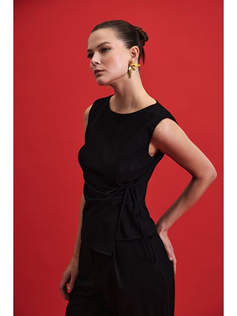 SATEEN Lena Bluz - Siyah - S000503873-19351