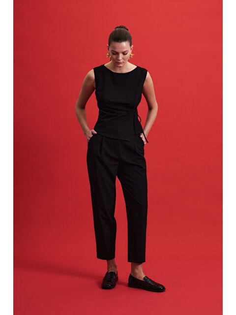 SATEEN Lena Havuç Pantolon - Siyah - S000503947-19351