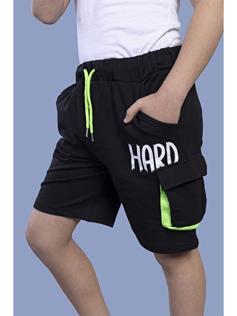 Toontoykids Erkek Çocuk Beli Ayarlanabilir Cep Detaylı Baskılı Şort - S000417467-19351