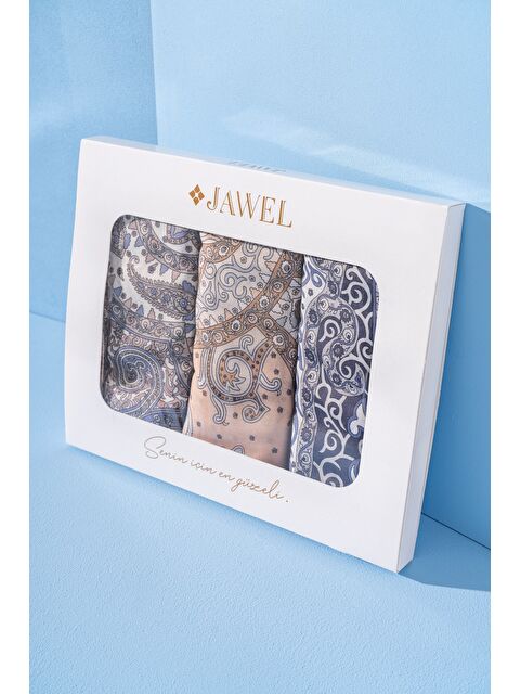 Jawel Kadın Tlos Soft Şal Paketi (Lila-Hardal-Lacivert) - S000384838-23173