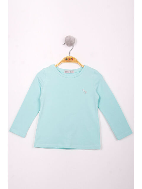 Toontoykids Kız Çocuk Göğsü Nakışlı T-Shirt