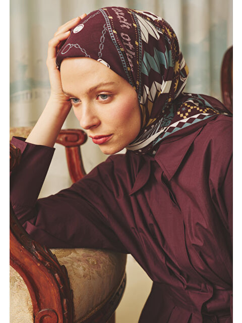 Fresh Scarfs LITTLE LOVE DREAM DESEN FLOŞ VİSKON EŞARP CHERRY - S000506266-21023