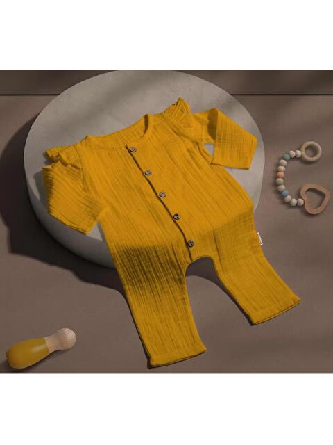 Tiffany Çift Kat Müslin Fırfırlı Uzunkol Tulum - S000518693-20074