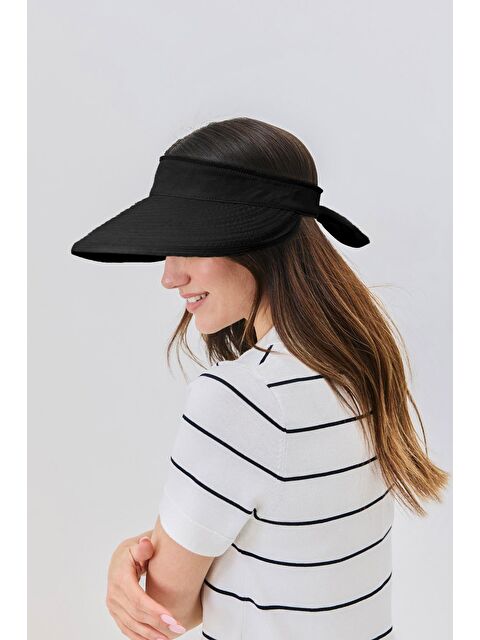 C&City Mikro Kumaş Fermuarlı Ayarlanabilir Sporcu Koşu Ve Tenis Şapkası Y25730-30 Siyah - S000408058-19351