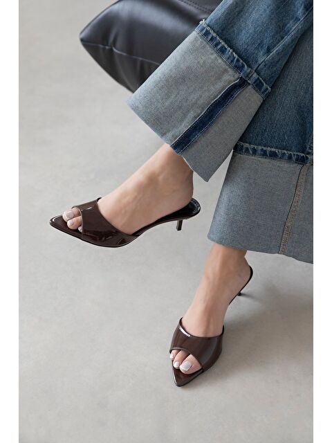 Straswans Randall Kadın Topuklu Rugan Sandalet Kahve - S000526176-19413