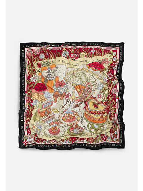 Fresh Scarfs A CINDIRELLA'S DREAM DESEN FLOŞ VİSKON EŞARP BLACK SWAN - S000506265-37434