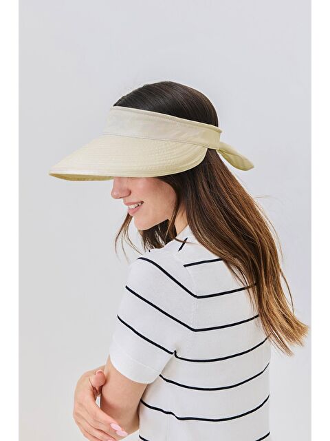 C&City Mikro Kumaş Fermuarlı Ayarlanabilir Sporcu Koşu Ve Tenis Şapkası Y25730-30 Bej - S000408058-19928