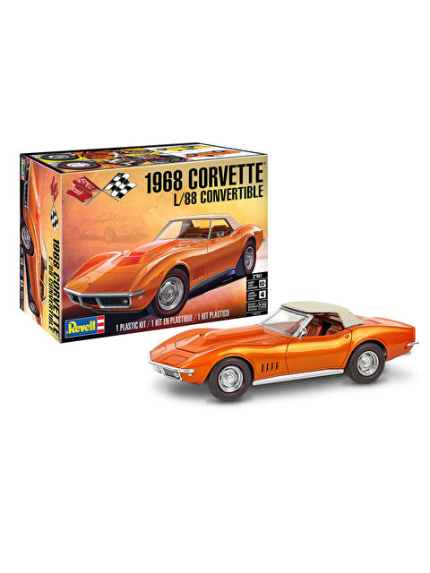 Revell Maket Model Kit Araba ’68 Corvette L/88 Convertible İkisi Bir Arada 14572